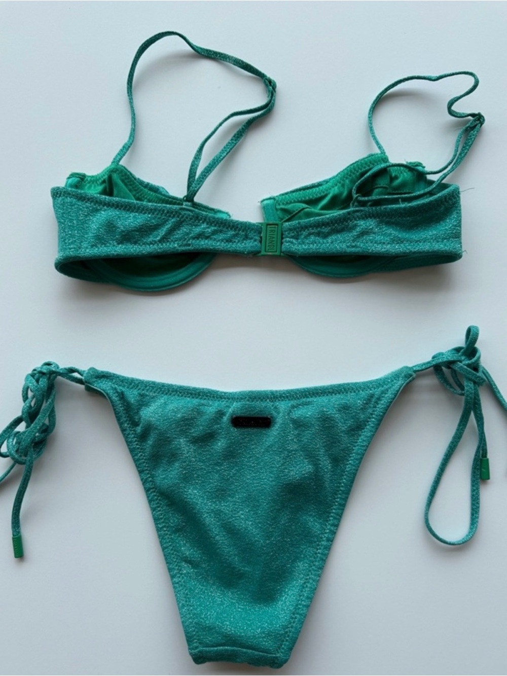 triangl swimwear Shimmer Teal Underwire Bikini Set - Picture 3 of 3